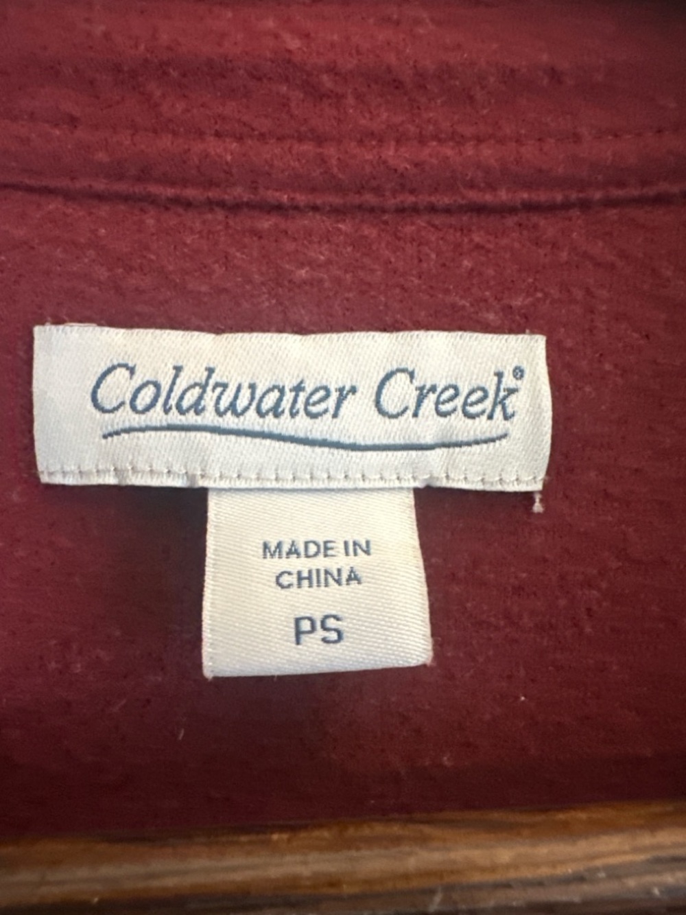 Coldwater Creek Petite Small Red Knit Button Front Shirt Jacket Top PS - Picture 4 of 8